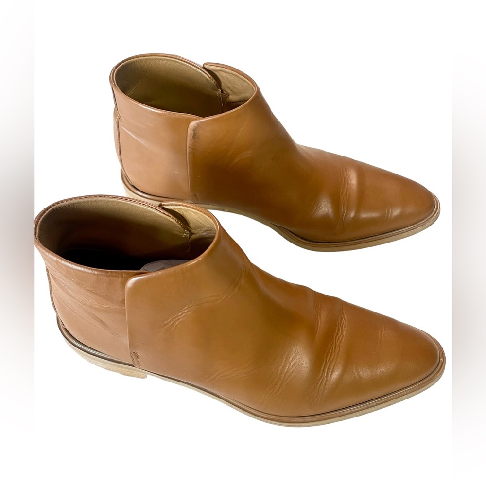 Everlane Italian Leather Modern Ankle Boot Bootie, Camel Tan Brown Size 8.5